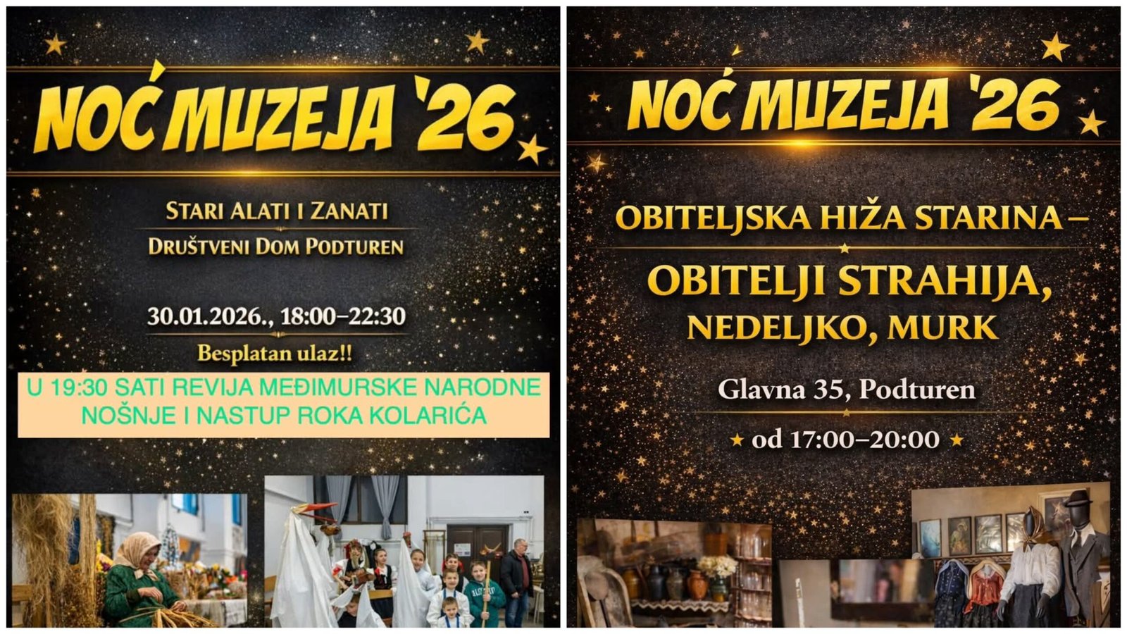 Noć muzeja u Podturnu: Međimurska baština oživjela kroz nošnje, zanate i pjesmu