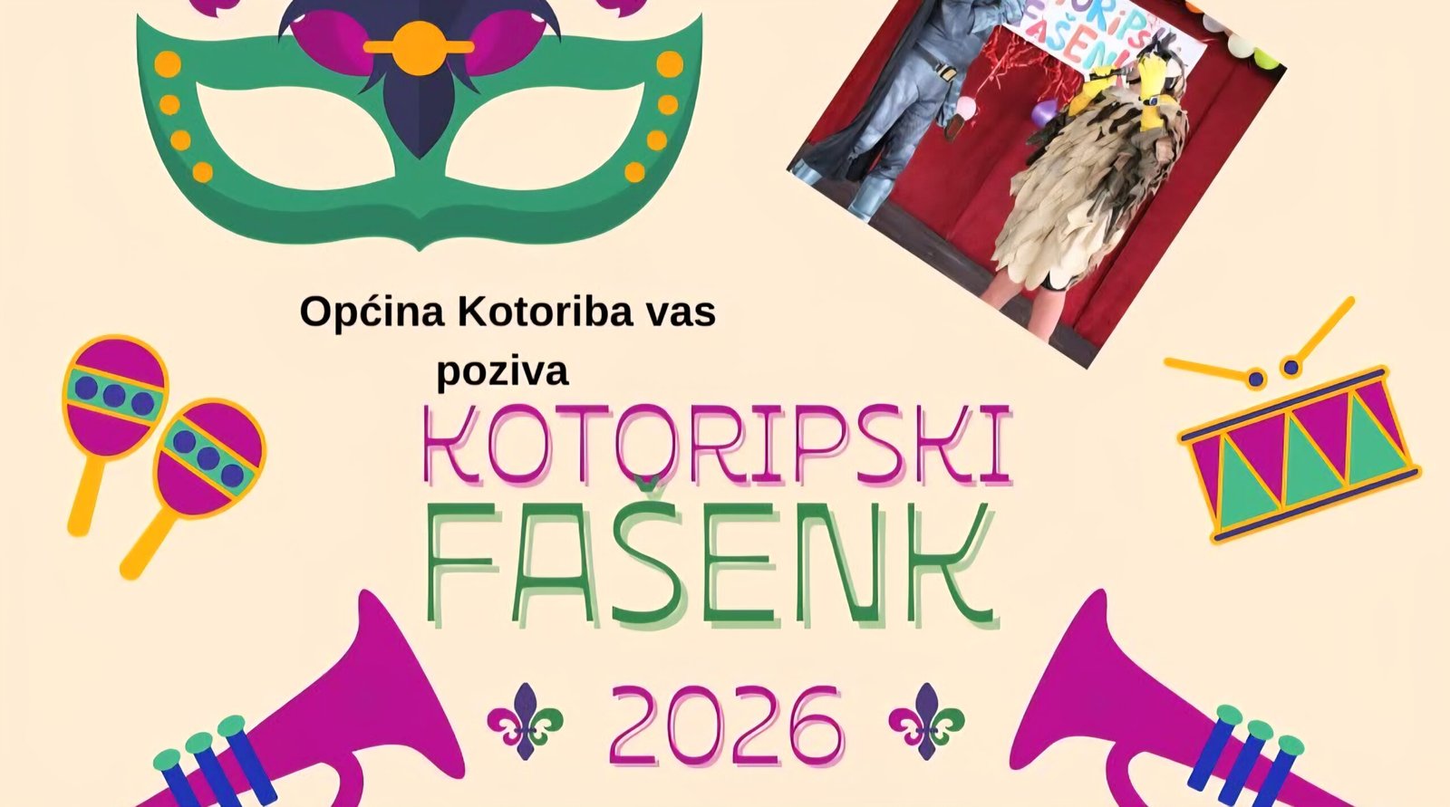 Kotoriba spremna za najluđu povorku godine! Ne propustite Kotoripski fašenk 2026.
