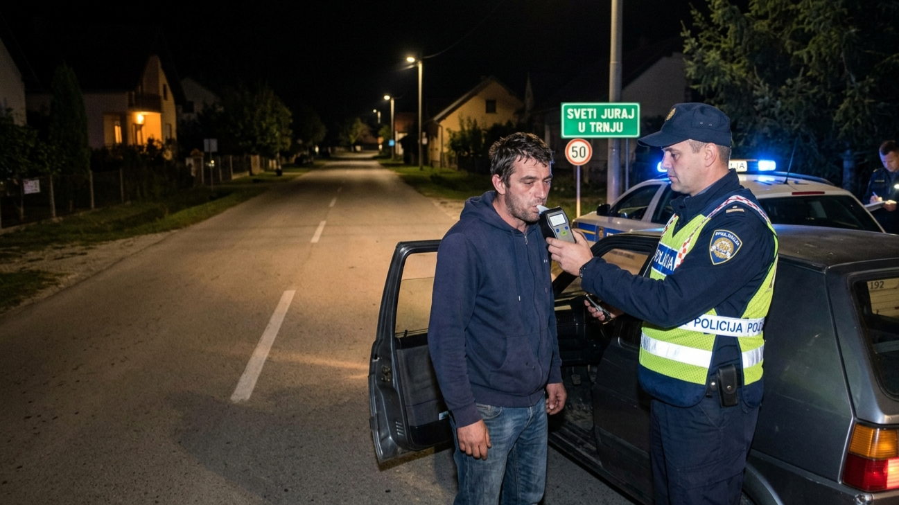 U Svetom Juraju u Trnju 35-godišnji vozač zatečen s 2,64 promila alkohola