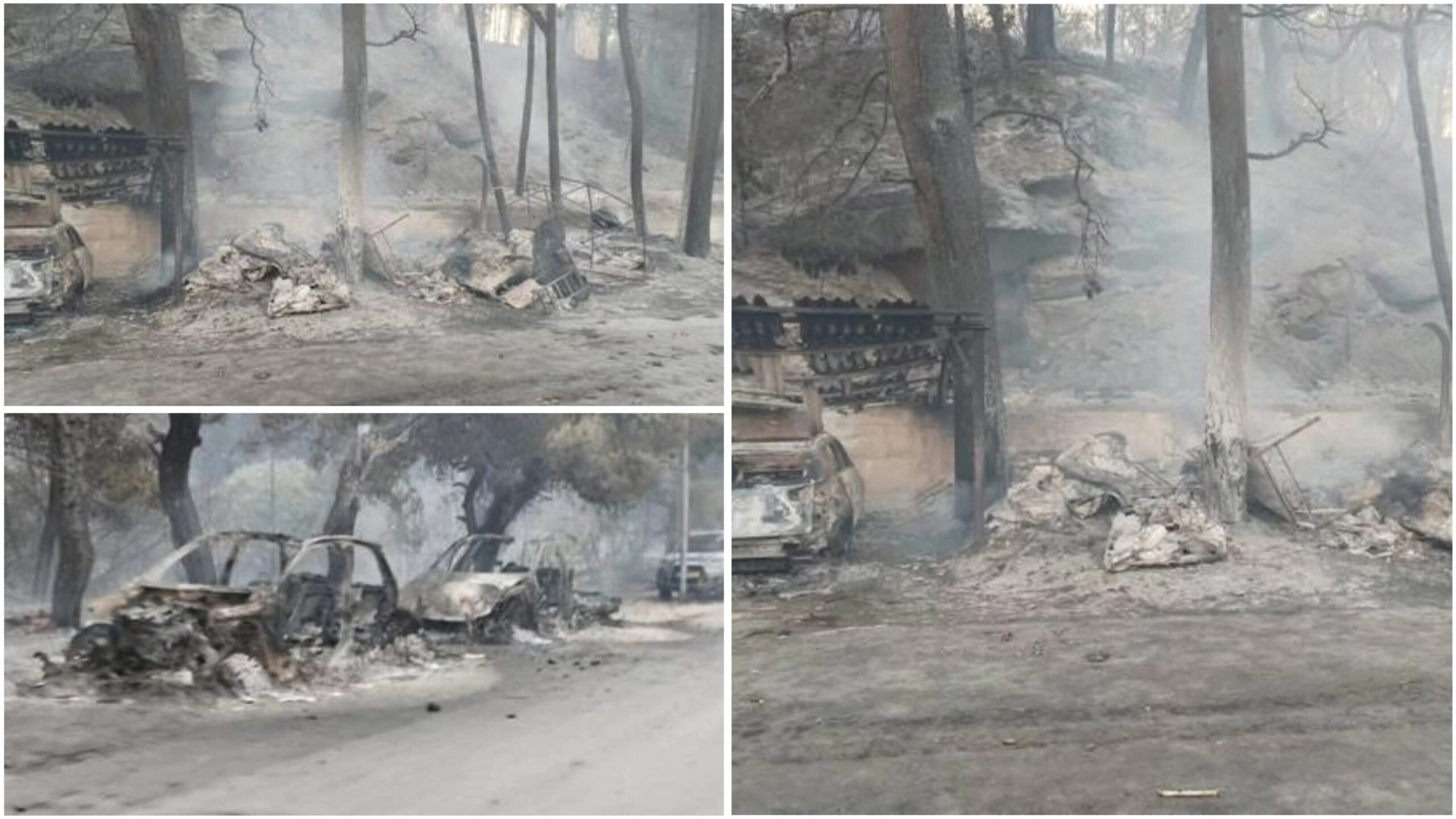 Omiš jutro nakon katastrofalnog požara: Crni obronci, izgorjeli automobili i prizori koji slamaju srce